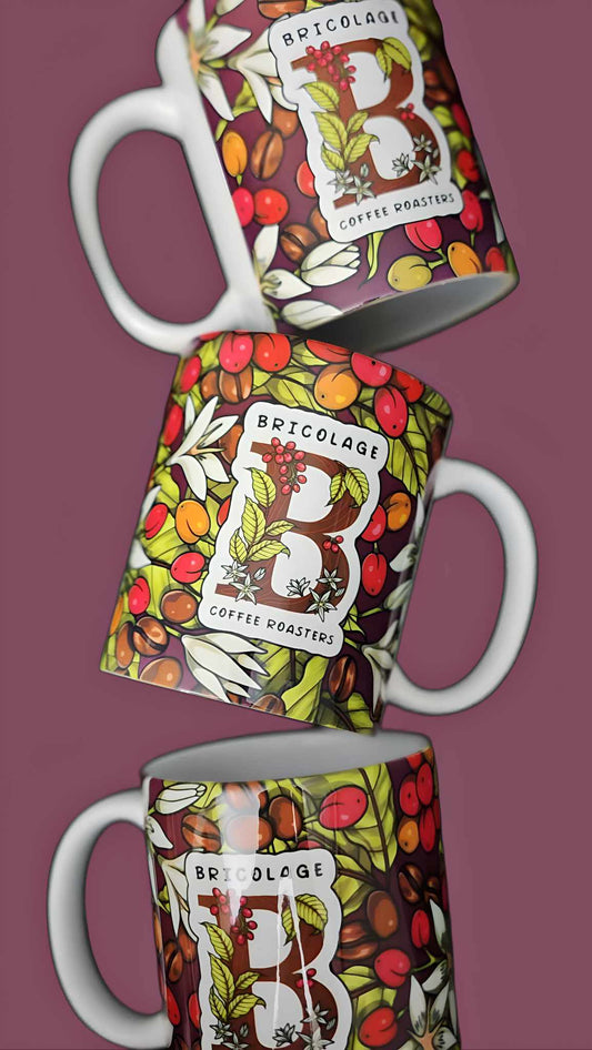 Bricolage Coffee Roasters MUG ~ with coffee cherry design